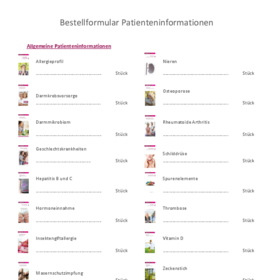 Bestellschein Patientenflyer