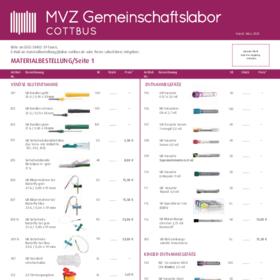 Bestellschein für Verbrauchsmaterialien