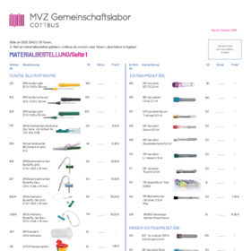 Bestellschein Verbrauchsmaterial